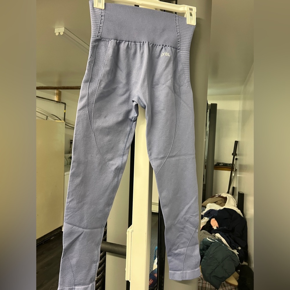 AYBL Seamless Leggings, Blue, Size Medium
